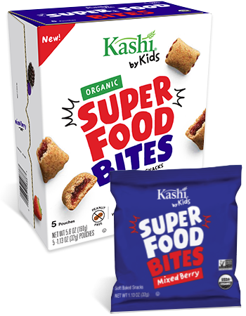 Kashi Kids Organic Super Food Bites Mixed Berry 5 Pouches