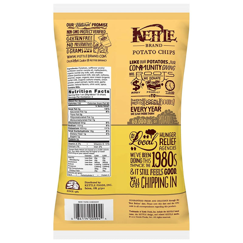 KETTLE Potato Chips New York Cheddar 5 oz