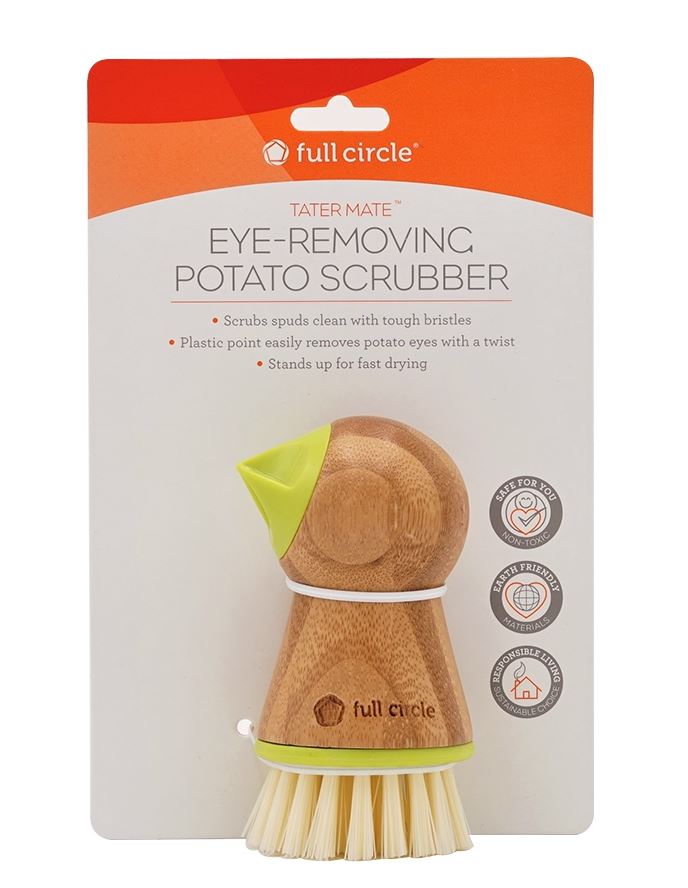 Full Circle Plastic Potato Cleaning Brushes Brush with Eye Remover 